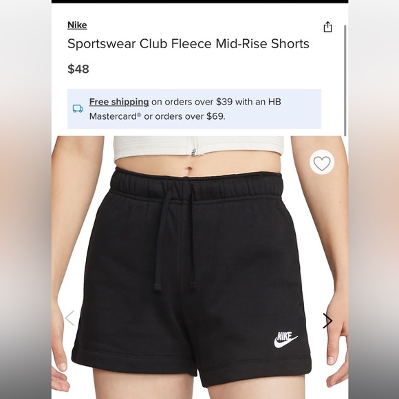 Nike Sportswear Club Fleece Mid-Rise Shorts - Picture 4 of 4